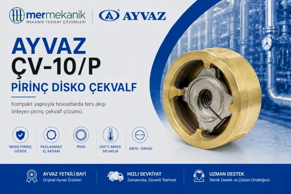 Ayvaz ÇV-10/P Pirinç Disko Çekvalf