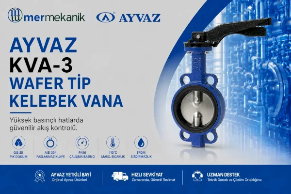 Ayvaz KVA-3 Wafer Tip Kelebek Vana