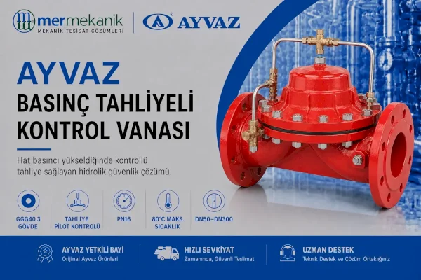 Ayvaz Basınç Tahliyeli Kontrol Vanası