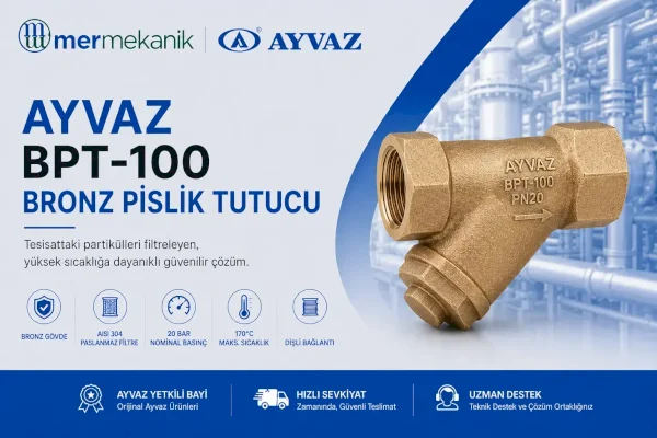 Ayvaz BPT-100 Bronz Pislik Tutucu