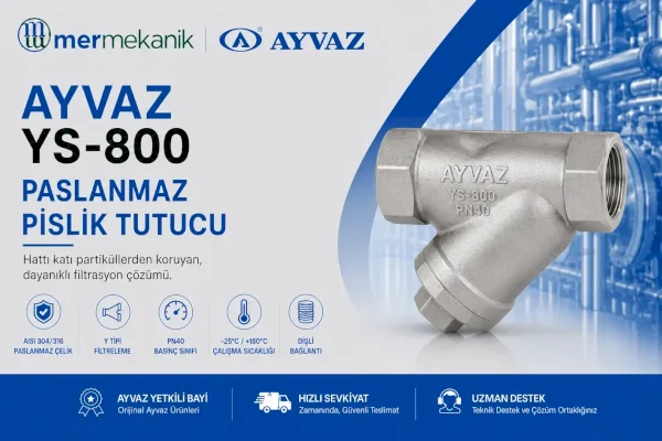 Ayvaz YS-800 Paslanmaz Pislik Tutucu