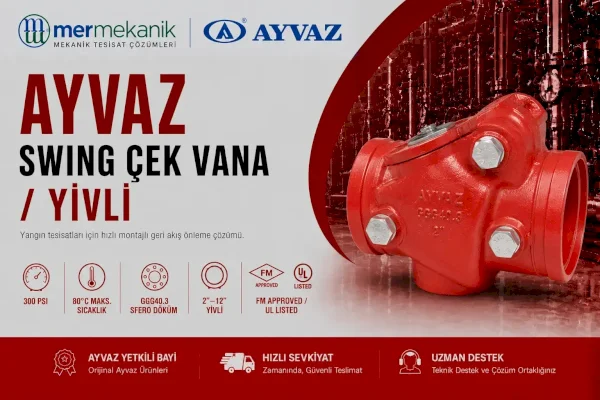 Ayvaz Yivli Swing Çek Vana